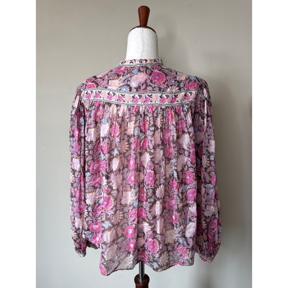 Isabel Marant Étoile Salika Floral Print Blouse Size 38 Medium - Picture 5 of 11